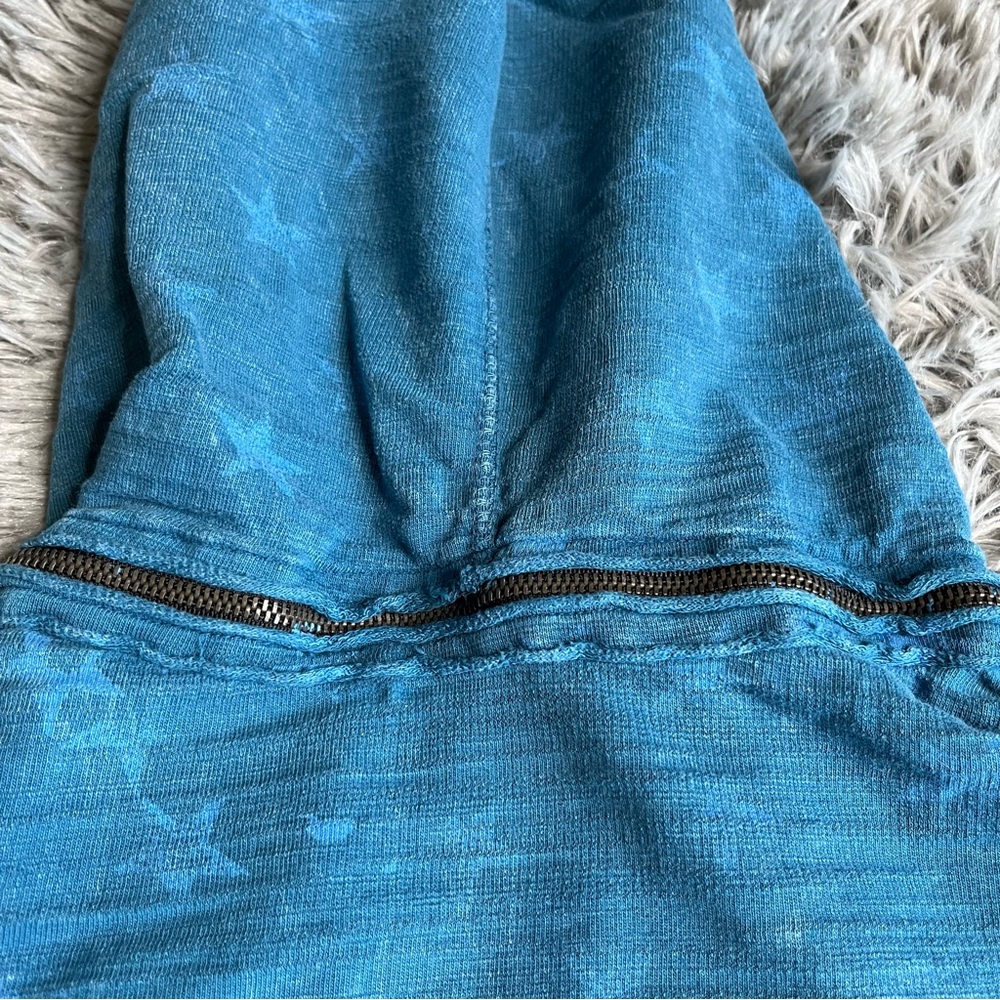 Affliction Hoodie Womens Small Embellishment Spellout Eagle Detach Hood Blue - Picture 11 of 16